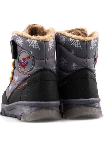 Içi Yünlü Su Geçirmez Soğuğa Dayanıklı Çocuk Boğazlı Bot - Siyah-Gri - 24 modelleri