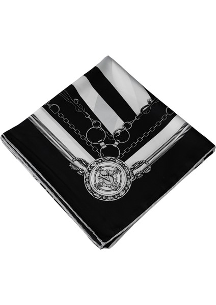 Vesi Eşarp Zincir Desenli Sport Twill Eşarp 120X120 cm