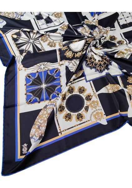 Vesi Eşarp Desenli Sport Twill Eşarp 120X120 cm