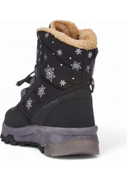 Içi Yünlü Su Geçirmez Soğuğa Dayanıklı Çocuk Boğazlı Bot - Siyah - 23 modelleri