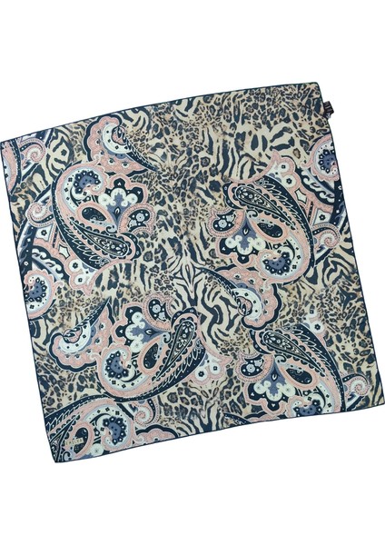Emilya Fres Krep Leopar Desenli Eşarp 90X90 cm modelleri