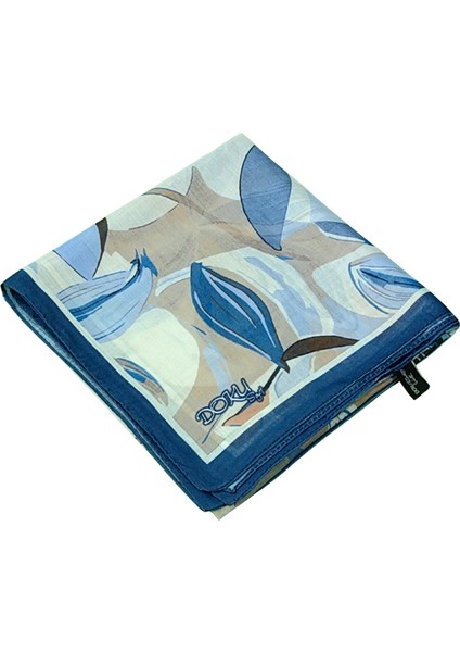 Ebruli Soft Pamuklu Çiçek Desenli Eşarp - 95X95 cm modelleri