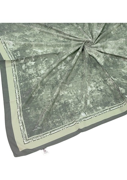 Valino Bulut Desenli Şifon Eşarp – 90X90 cm