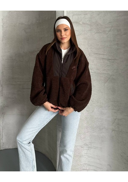 Oversize Fermuarlı Peluş Ceket indirimleri