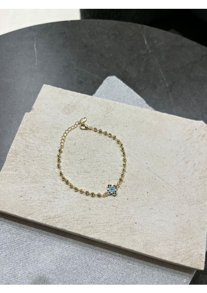 Mavi Taşlı Yonca Bileklik fiyatları
