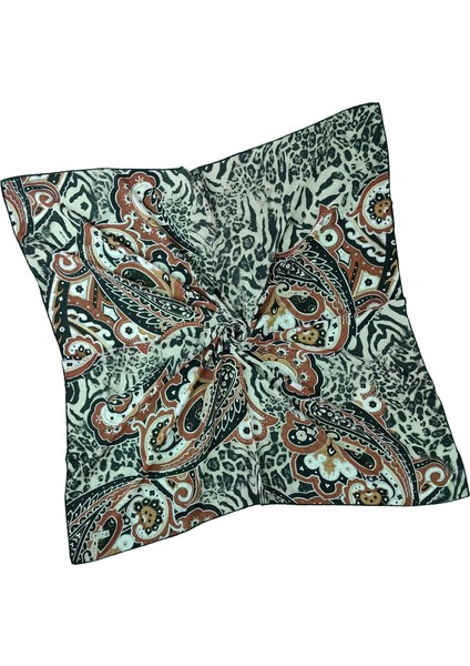 Emilya Fres Krep Leopar Desenli Eşarp 90X90 cm fiyatları