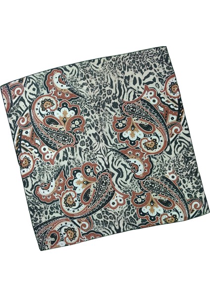 Emilya Fres Krep Leopar Desenli Eşarp 90X90 cm modelleri