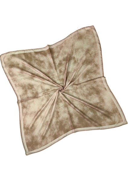 Ebruli Soft Pamuklu Desenli Eşarp - 95X95 cm fiyatları