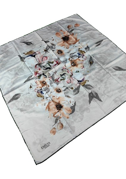 Emilya Rayon Çiçek Desenli Şal Eşarp 90X90 cm