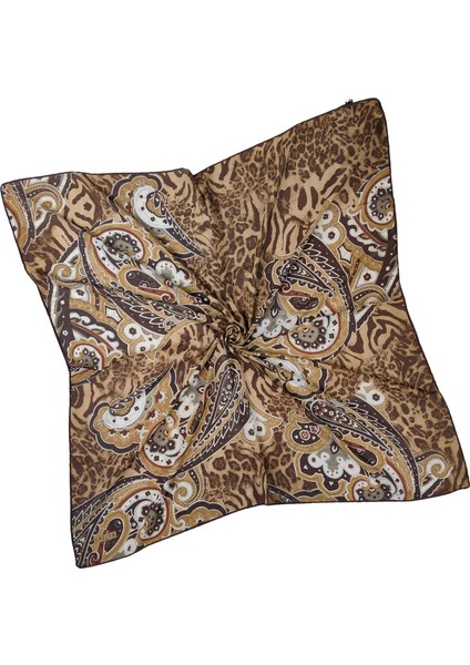 Emilya Fres Krep Leopar Desenli Eşarp 90X90 cm fiyatları