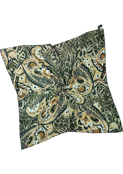 Emilya Fres Krep Leopar Desenli Eşarp 90X90 cm fiyatları