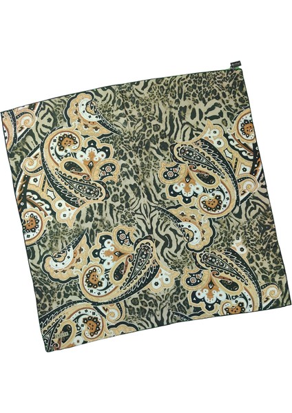 Emilya Fres Krep Leopar Desenli Eşarp 90X90 cm modelleri