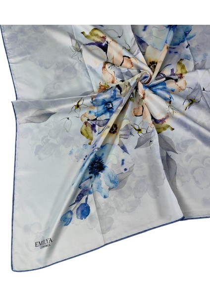Emilya Rayon Çiçek Desenli Şal Eşarp 90X90 cm modelleri