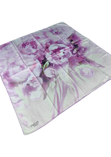 Emilya Rayon Çiçek Desenli Eşarp 90X90 cm