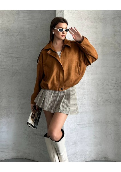 Yeni Sezon Oversize Süet Bomber Ceket fiyatları