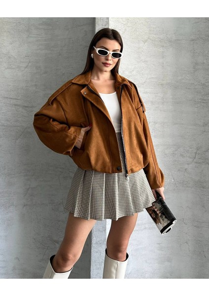 Yeni Sezon Oversize Süet Bomber Ceket fırsatları