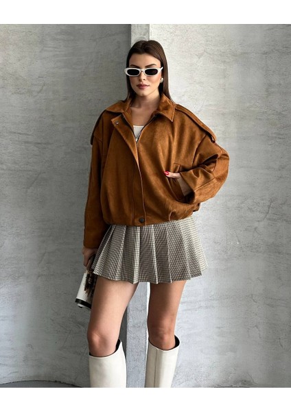 Yeni Sezon Oversize Süet Bomber Ceket indirimleri