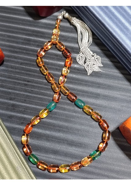 Bonibon Renkli Ateş Kehribar Tesbih