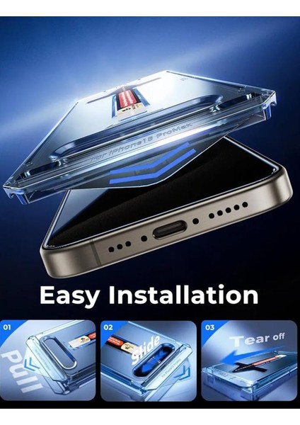 Magıc John iPhone 15 Pro Max 6,7 Inç Için 2 Paket Gizlilik Camı Ekran Koruyucu ,temperli Cam Ekran Koruyucu.