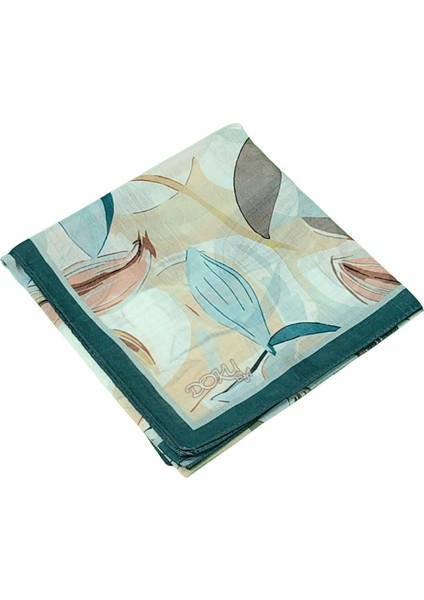 Ebruli Soft Pamuklu Çiçek Desenli Eşarp - 95X95 cm modelleri