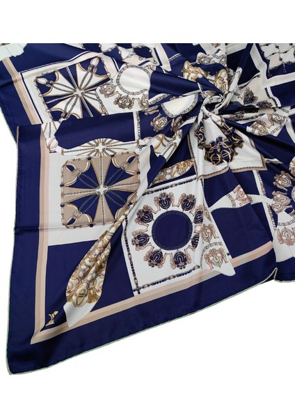 Vesi Eşarp Desenli Sport Twill Eşarp 120X120 cm