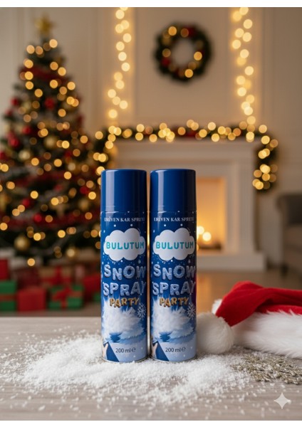 Yılbaşı Eğlence Köpüğü Eriyen Sprey 200 ml 2 Adet ( Leke Yapmaz - Iz Bırakmaz )