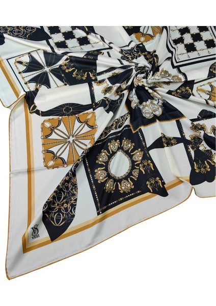 Vesi Eşarp Desenli Sport Twill Eşarp 120X120 cm