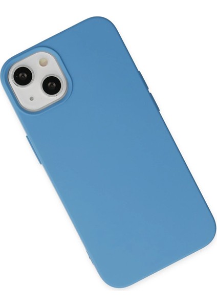 iPhone 15 Pro Kılıf Nano Içi Kadife Silikon - Mavi