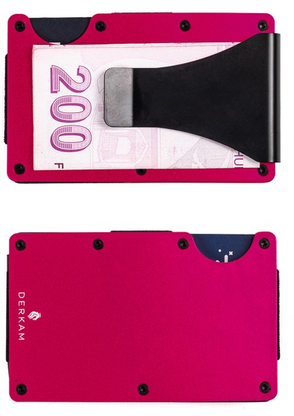 Minimalist Cüzdan & Kartlık - Erkek Kartlık | RFID Korumalı Alüminyum Kartlık | Burgundy modelleri