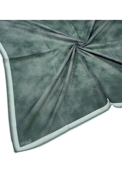 Ebruli Soft Pamuklu Desenli Eşarp - 95X95 cm