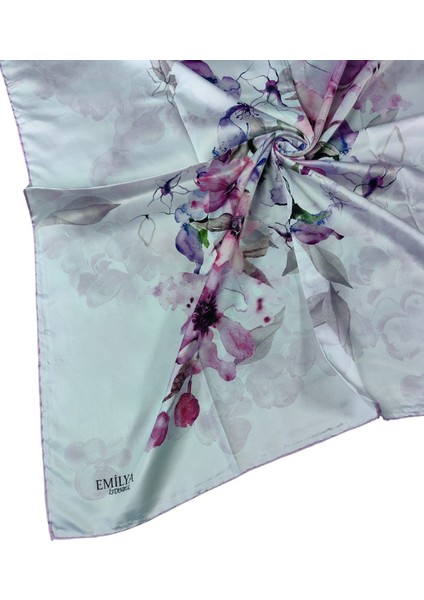 Emilya Rayon Çiçek Desenli Şal Eşarp 90X90 cm fiyatları