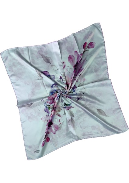 Emilya Rayon Çiçek Desenli Şal Eşarp 90X90 cm modelleri