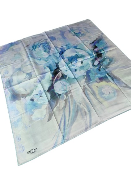 Emilya Rayon Çiçek Desenli Eşarp 90X90 cm