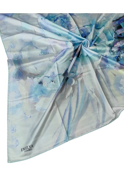 Emilya Rayon Çiçek Desenli Eşarp 90X90 cm modelleri