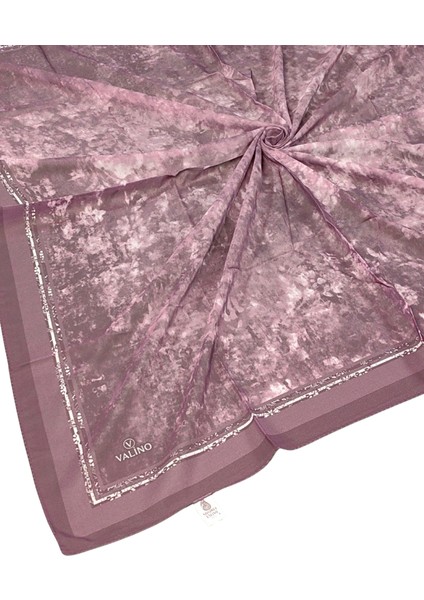 Valino Bulut Desenli Şifon Eşarp – 90X90 cm