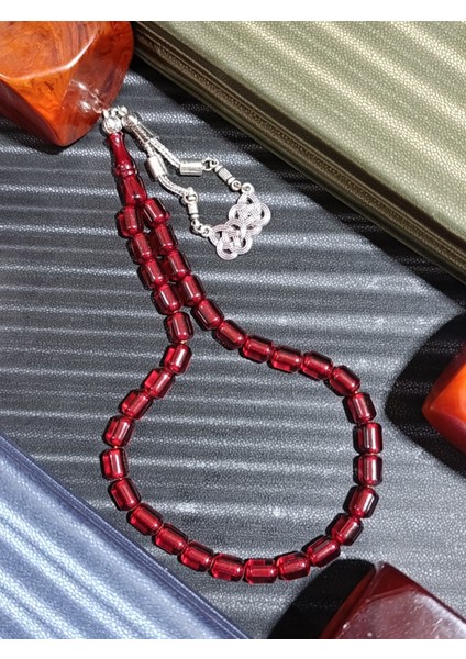 Sıkma Çubuk Kehribar Tesbih Kırmızı & Kahverengi modelleri