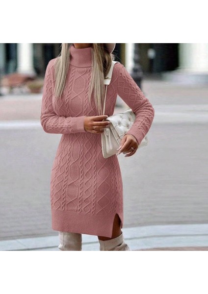 Loren Yünlü Motifli Midi Boy Triko Elbise fiyatları