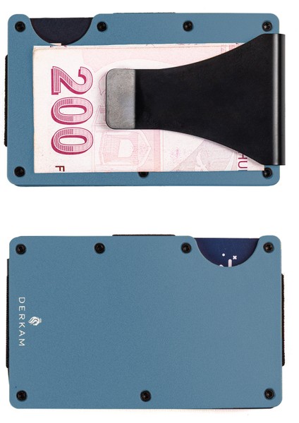 Minimalist Cüzdan & Kartlık - Erkek Kartlık | RFID Korumalı Alüminyum Kartlık | Blue modelleri