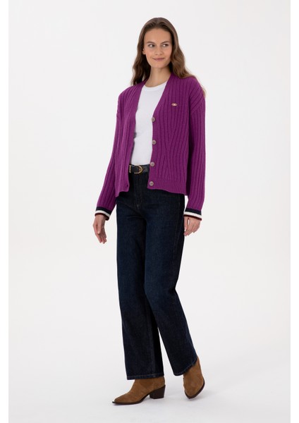 Kadın Menekşe Hırka (Triko) 50310022-VR037 fırsatları