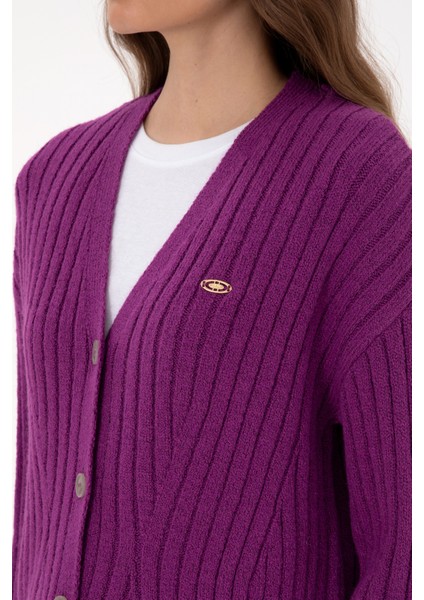 Kadın Menekşe Hırka (Triko) 50310022-VR037