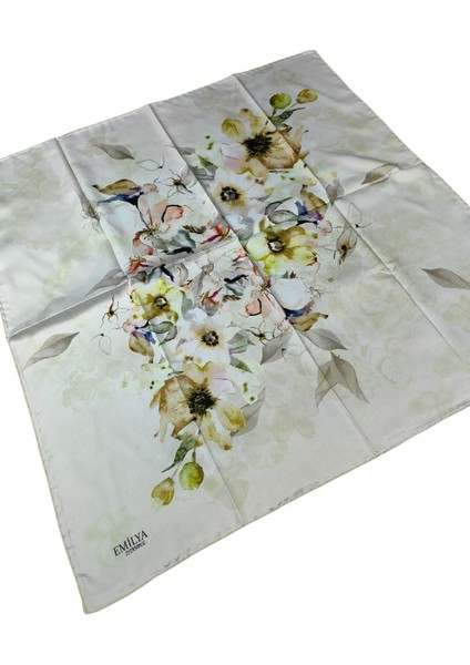Emilya Rayon Çiçek Desenli Şal Eşarp 90X90 cm