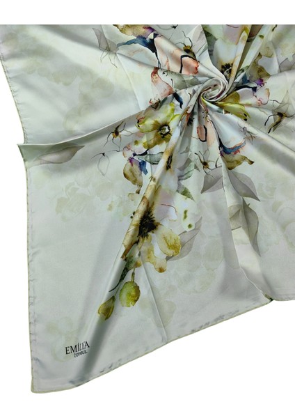 Emilya Rayon Çiçek Desenli Şal Eşarp 90X90 cm fiyatları