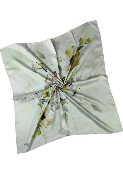 Emilya Rayon Çiçek Desenli Şal Eşarp 90X90 cm modelleri