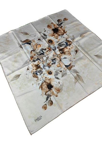 Emilya Rayon Çiçek Desenli Şal Eşarp 90X90 cm