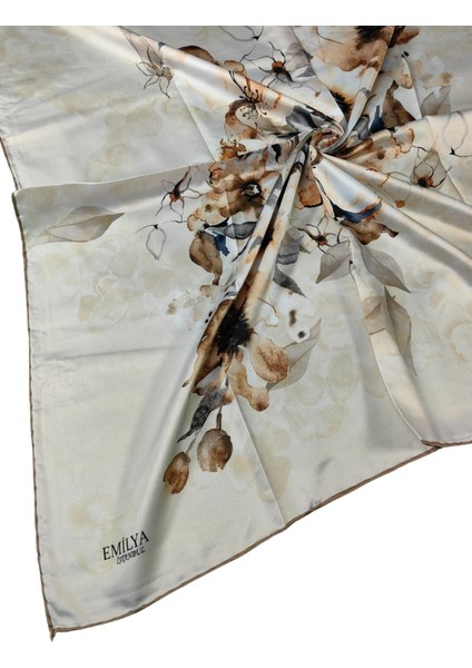 Emilya Rayon Çiçek Desenli Şal Eşarp 90X90 cm fiyatları