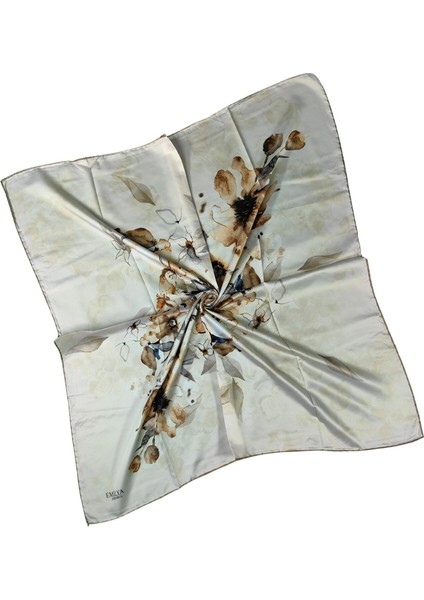 Emilya Rayon Çiçek Desenli Şal Eşarp 90X90 cm modelleri