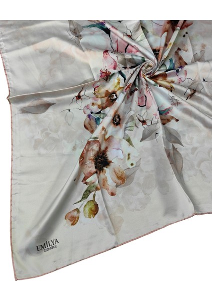 Emilya Rayon Çiçek Desenli Şal Eşarp 90X90 cm fiyatları