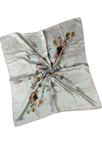 Emilya Rayon Çiçek Desenli Şal Eşarp 90X90 cm modelleri