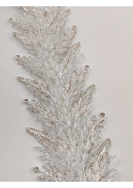 Boncuklu, Çiçekli Kristal Gelin Tacı Saç ve Türban Aksesuarı modelleri