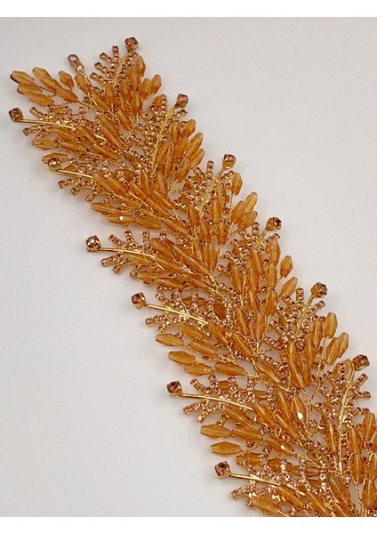 Boncuklu, Çiçekli Kristal Gelin Tacı Saç ve Türban Aksesuarı fiyatları